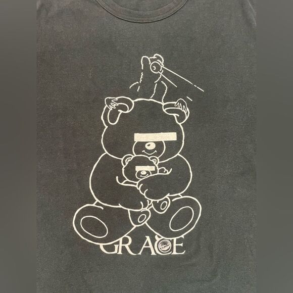 Undercover Grace Bear Graphic T-shirt Men Large Black Short Sleeve - Picture 2 of 8